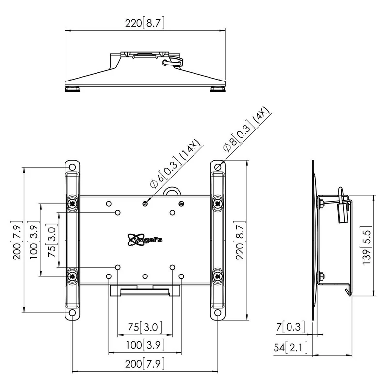 Vogel's Display Wandhalterung von 10 bis 43 Zoll, max. 30kg, neigbar
