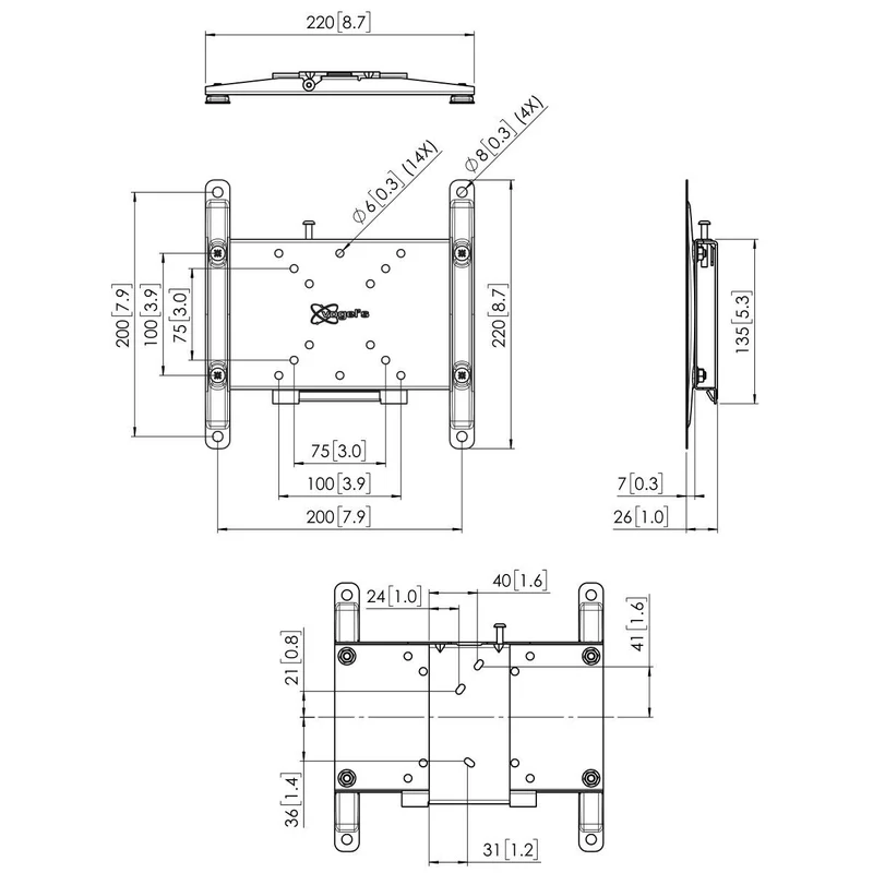 Vogel's Display Wandhalterung von 10 bis 43 Zoll, max. 30kg, fix