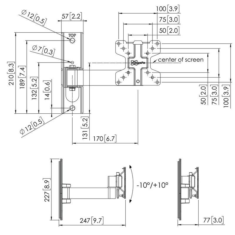 Vogel's PFW 1030 Display Wandhalterung von 10 bis 28 Zoll, schwenk- und neigbar