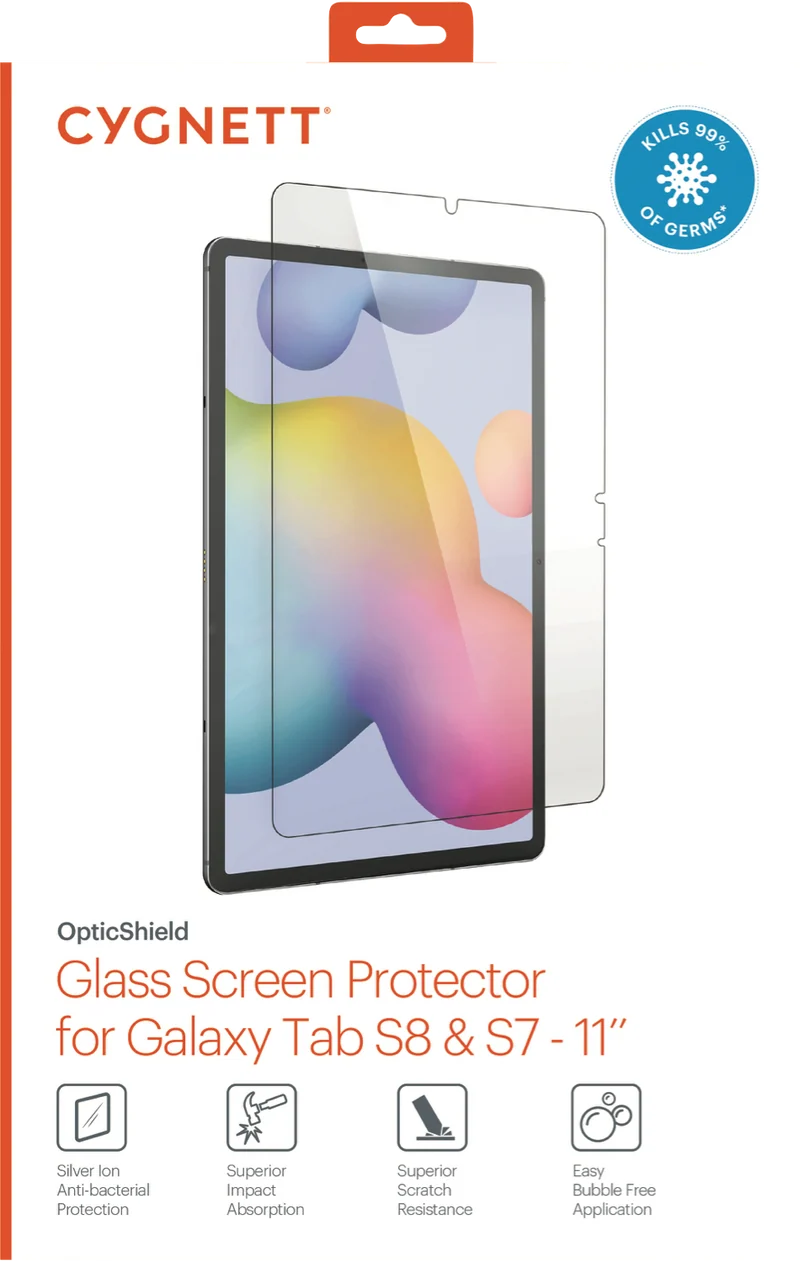 Cygnett Samsung Galaxy Tab S9/S8/S7 Glass Screen Guard
