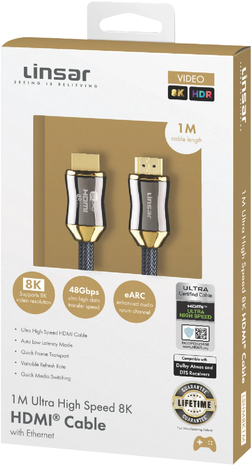 Linsar 8K High Speed HDMI Cable (1M)