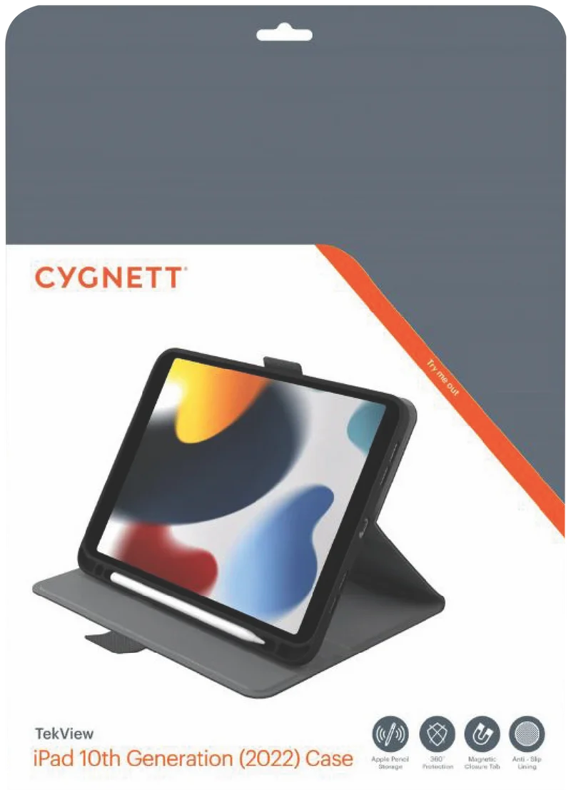 Cygnett iPad 10.9" 10th Gen TekView Case - Black