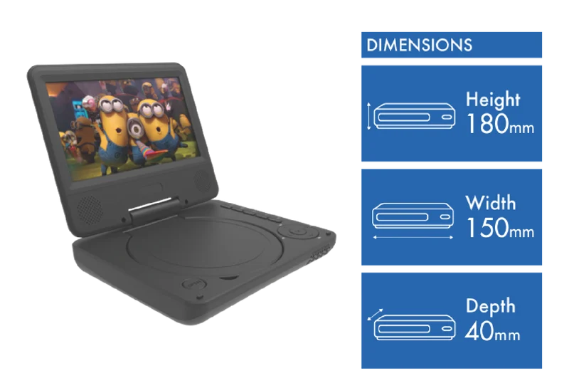 Laser Portable DVD Player 7" 2024
