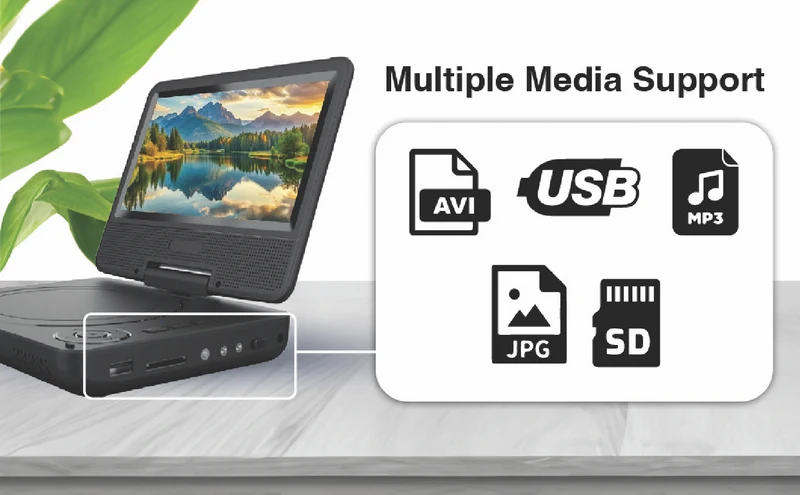 Laser Portable DVD Player 7" 2024