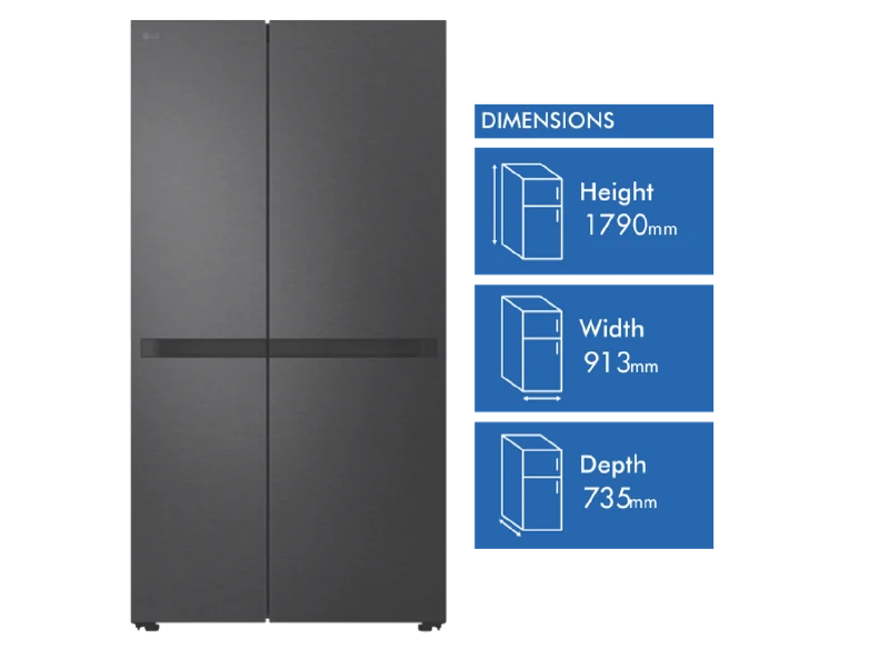 LG 664L Side By Side Refrigerator