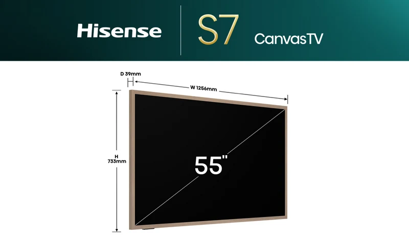 Hisense 55" Canvas S7NAU 4K QLED Smart TV 2024