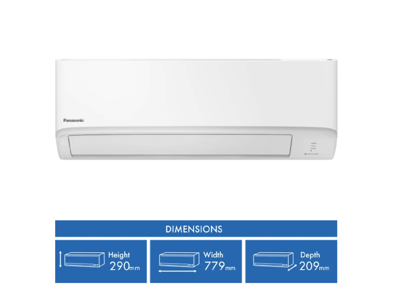 Panasonic C3.5kW H4.3kW Reverse Cycle Split System and Air Purifier