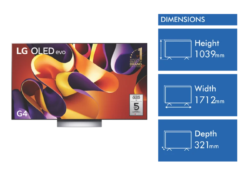 LG 77" OLED 4K EVO G4 Smart TV 24