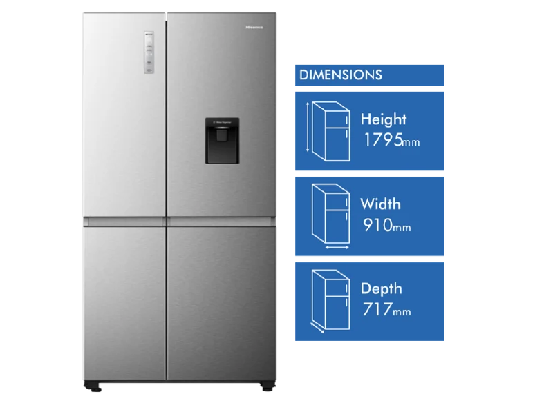 Hisense 649L Side By Side Refrigerator