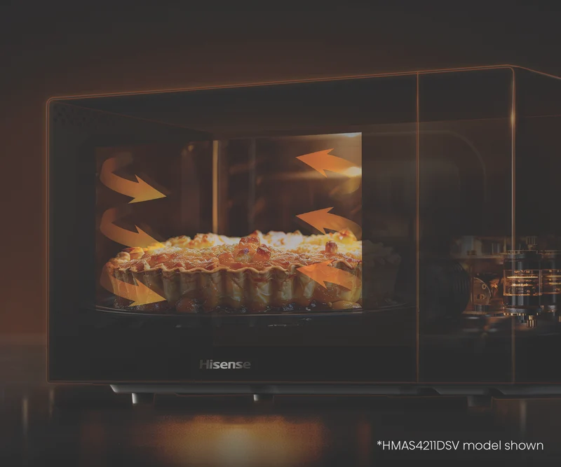 Hisense 42L 1100W Inverter Microwave Dark Stainless Steel