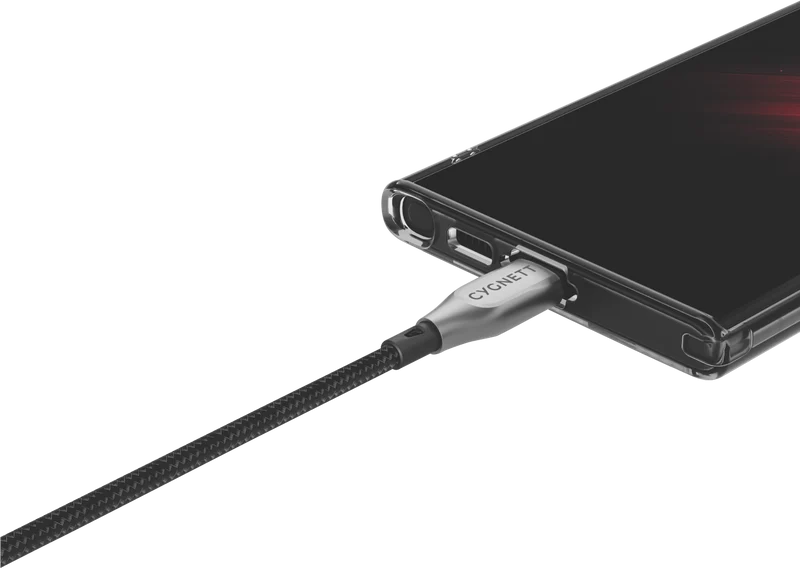 Cygnett USB 2.0 Armoured braided USB A USB C 2m Black