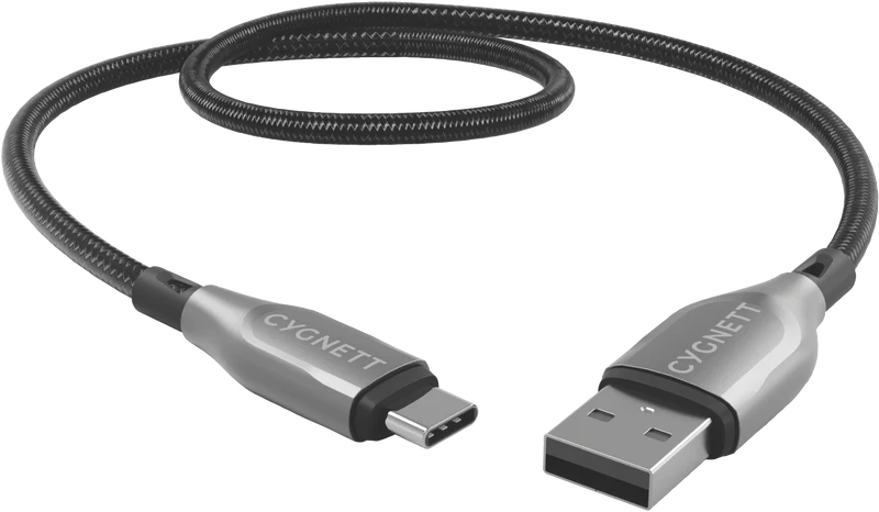 Cygnett Armoured USB-C To USB-A Cable Black 50cm