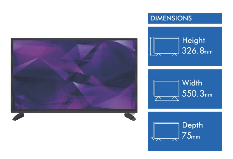 Linsar 24" HD WebOS Smart TV with 12V Adaptor