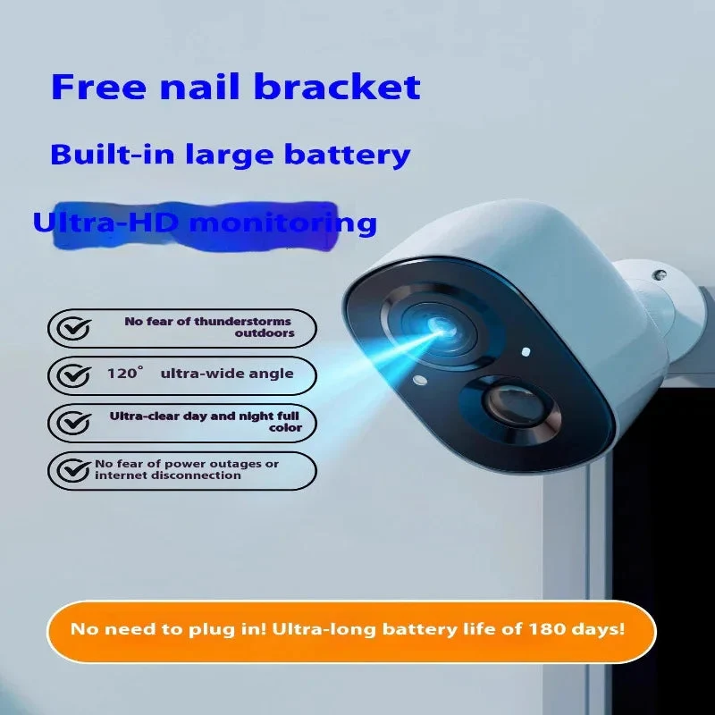 Home Surveillance Security Camera Wireless Wifi Connection Mobile Phone Remote Plug-In