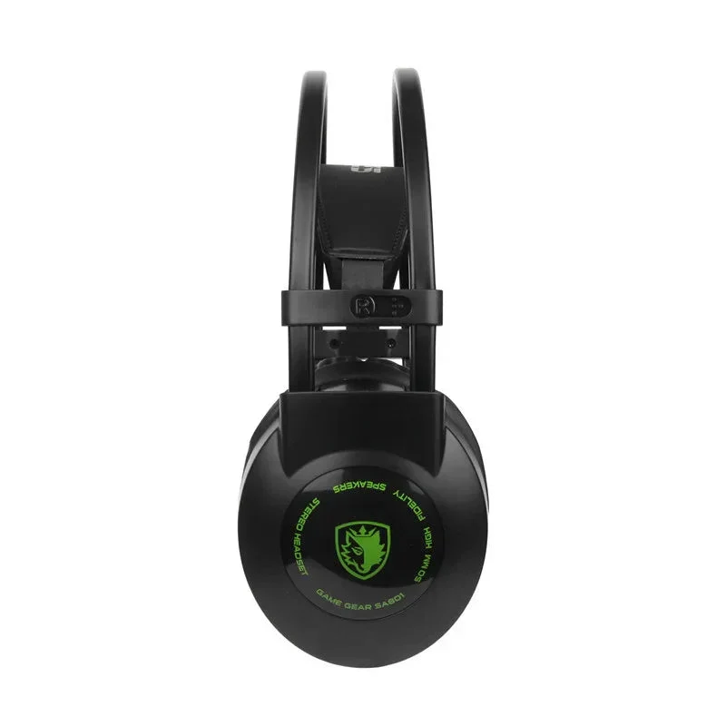 Gaming Headset With Adjustable Headband & Comfortable Earmuffs