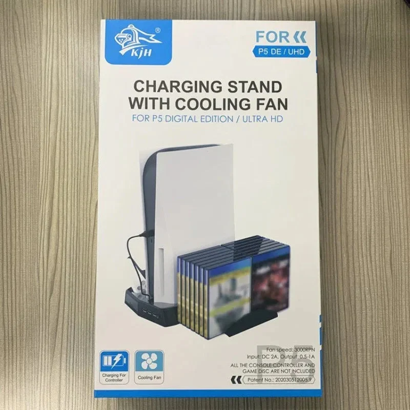 Multifunctional PS5 Charging Base Stand With Cooling Fan