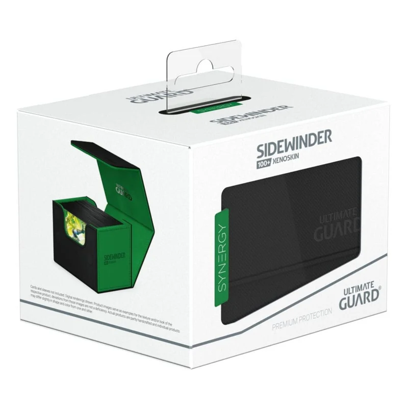 Ultimate Guard Synergy Sidewinder 100+ Black/Green Deck Box