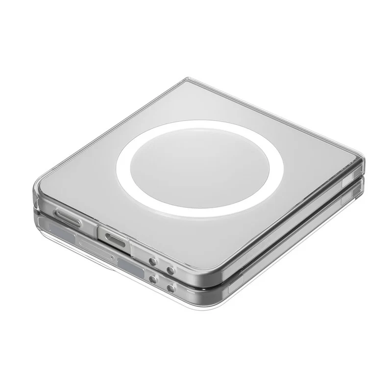 Spigen Samsung Galaxy Z Flip 7 Air Skin (MagFit) Case - Clear Case / White Ring