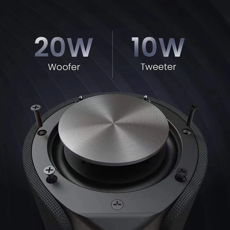 HiFuture Ripple 20W Portable Bluetooth Speaker (Black)