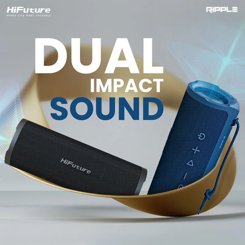 HiFuture Ripple 20W Portable Bluetooth Speaker (Red)