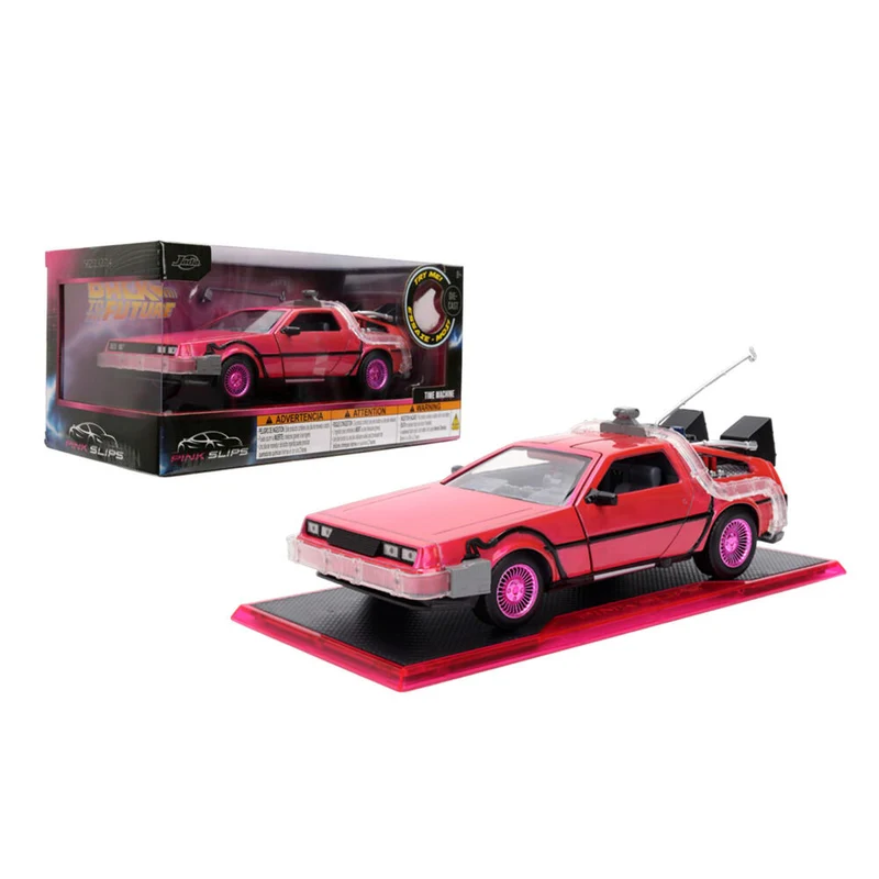 Jada 1:24 Pink Slips Back To The Future Delorean Time Machine Pink Diecast Model