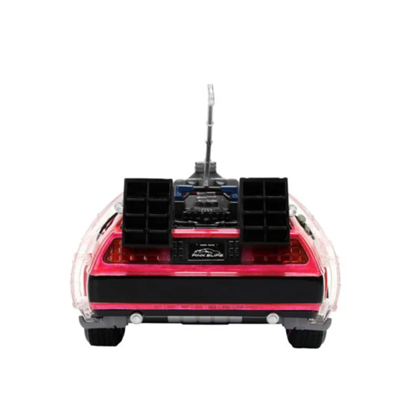 Jada 1:24 Pink Slips Back To The Future Delorean Time Machine Pink Diecast Model