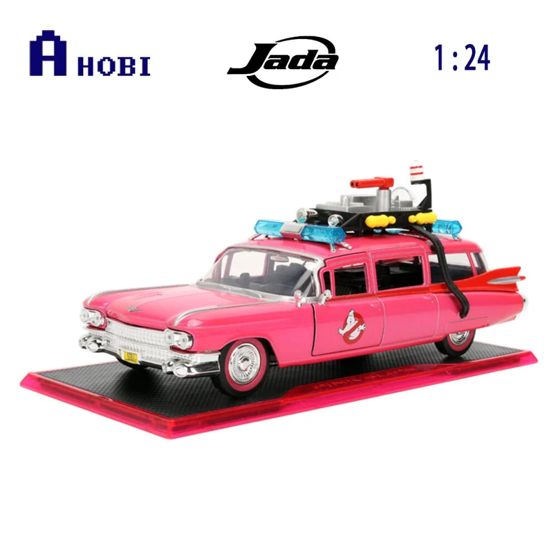 Jada 1:24 Scale Pink Slips Ghostbusters Ecto-1 Pink Diecast Car Model