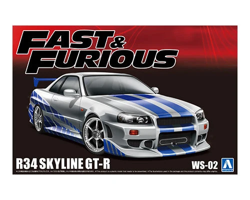 Aoshima 1/24 Fast and Furious R34 Skyline Gt-r