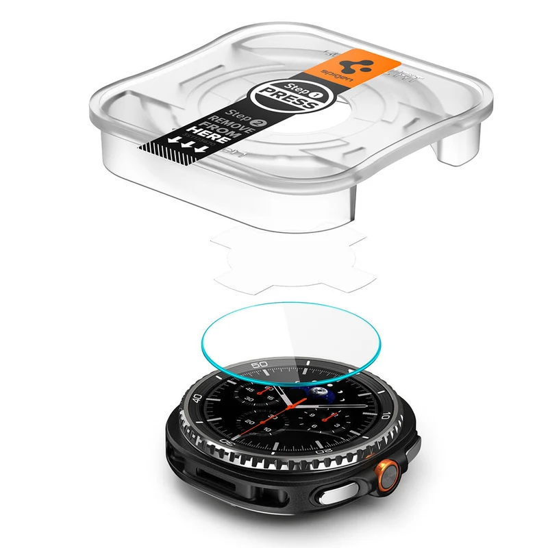 Spigen Galaxy Watch 8 Classic 46mm GLAS.tR EZ Fit Glass Screen Protector 2PCS (Clear)