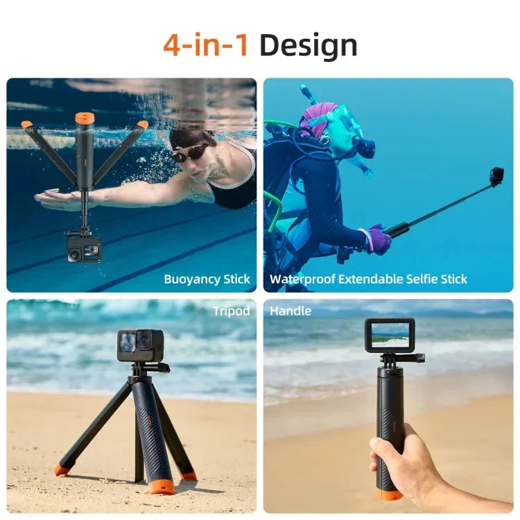 Telesin Flytande Selfiepinne Tripod 220 - 610mm med fäste för GoPro