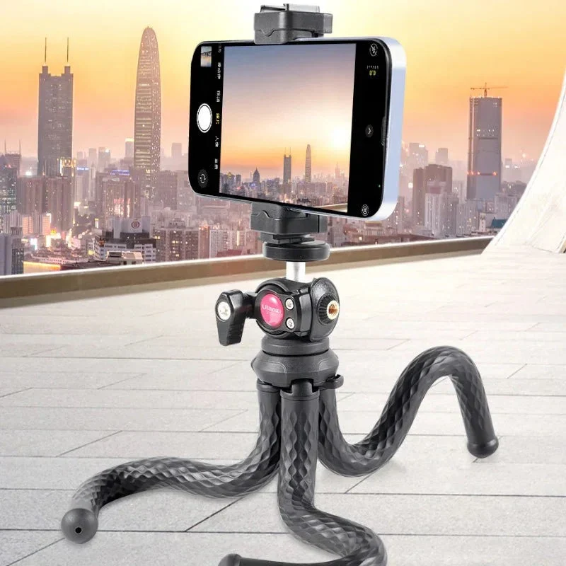 Ulanzi FT-01 Tripod flexibelt 360 grader kulledshuvud 1/4" skruv / Mobilhållare / Tillbehörssko - Bläckfisk