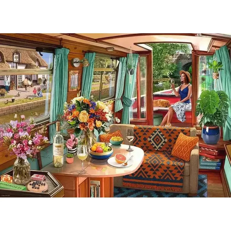 Ravensburger 1000pc View from My Window No 1 Canal Boat Puzzle