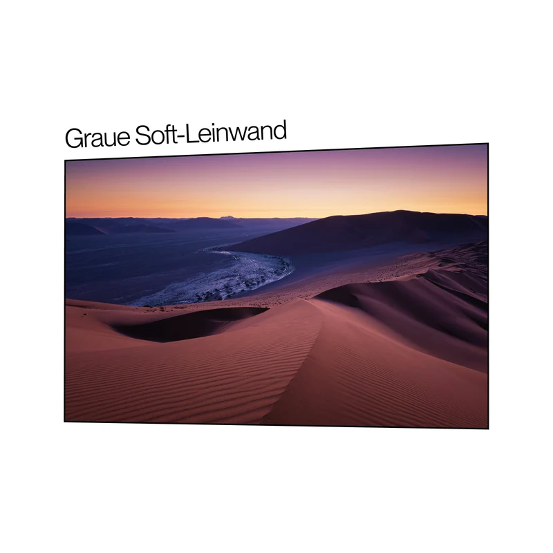 100''–200'' CineContrast Fixed-Frame-Leinwand in Soft-Grau