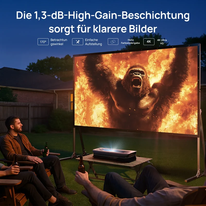 120''-200'' Awol Vision Tragbare faltbare Mattweiße Leinwand für den Außenbereich