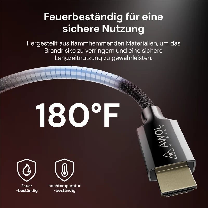 AWOL Vision 8K Ultra High Speed zertifiziertes HDMI-Kabel