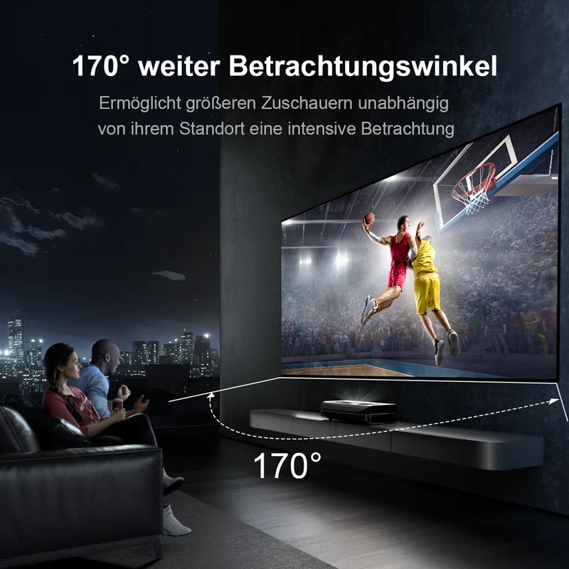 100'' -150'' Mattweiße Leinwand