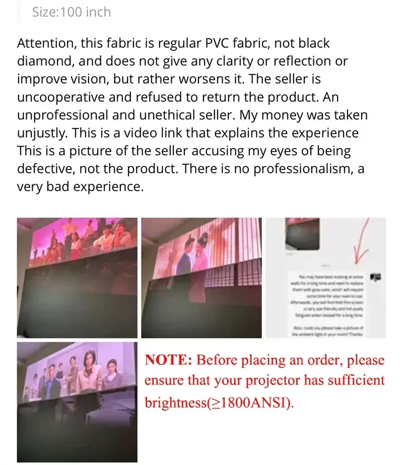 Black Diamond ALR Cinema Screen