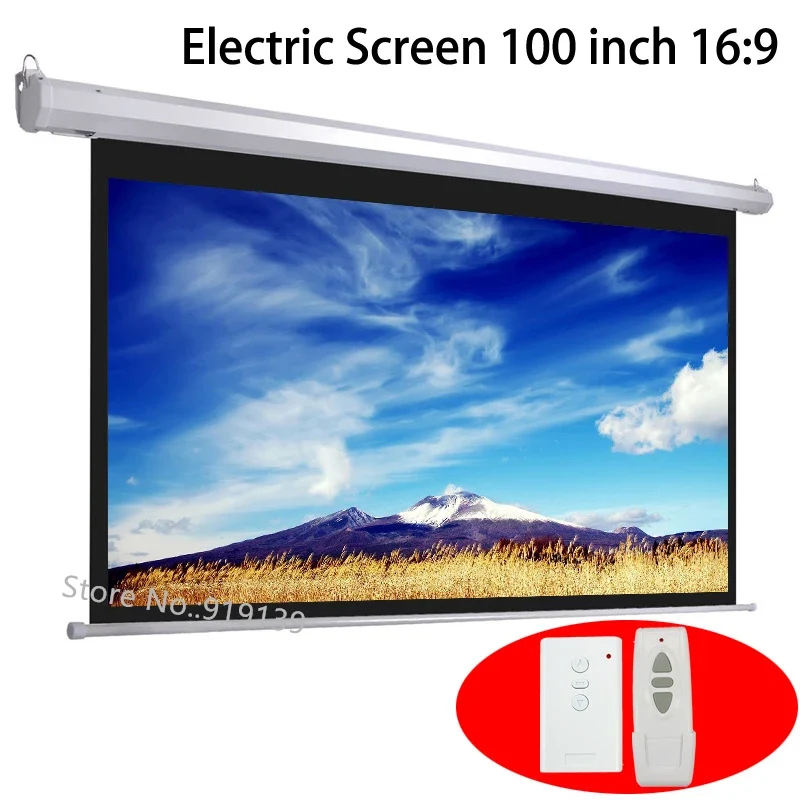 LumiView Drop-Down Motorized Home Cinema Projection Screen