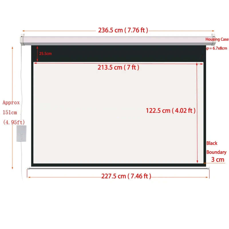 LumiView Drop-Down Motorized Home Cinema Projection Screen