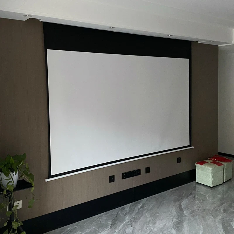 LumiView Drop-Down Motorized Home Cinema Projection Screen