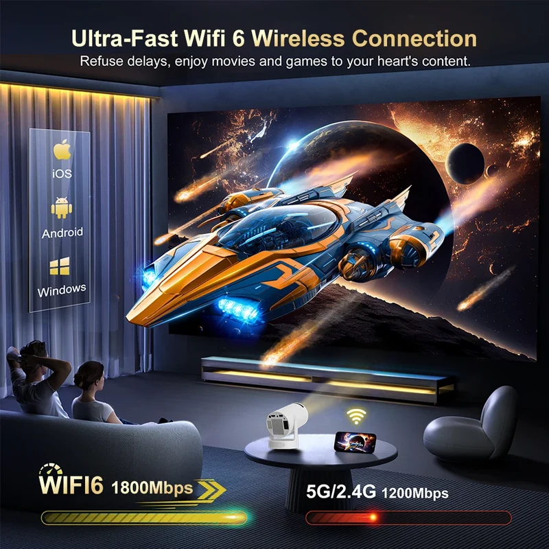 HY300 Pro Mini Smart Projector