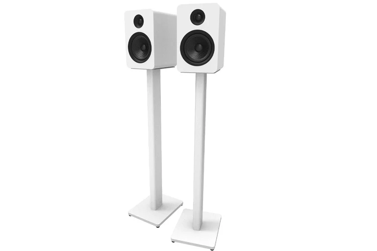 Kanto ST34W 34" Universal Bookshelf Speaker Floor Stand Pair (White)