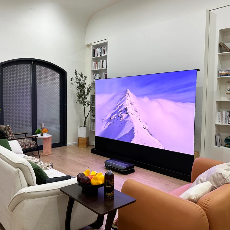 100'' -130'' Motorisierte Bodenleinwand