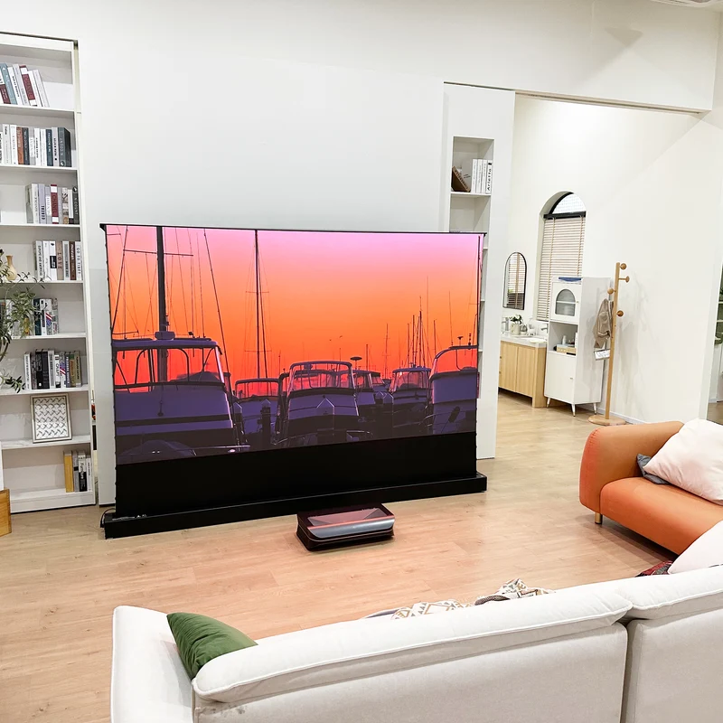 100'' -130'' Motorisierte Bodenleinwand