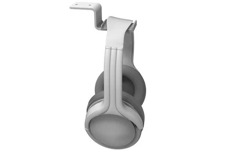 Kanto Universal Under Desk Headphone Hook (White)