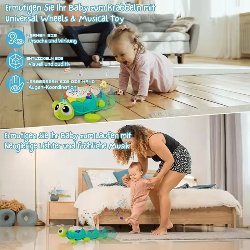 StarShell™ – Schildkrötenprojektor für Kinder ab 3+ – Fördert das Krabbeln
