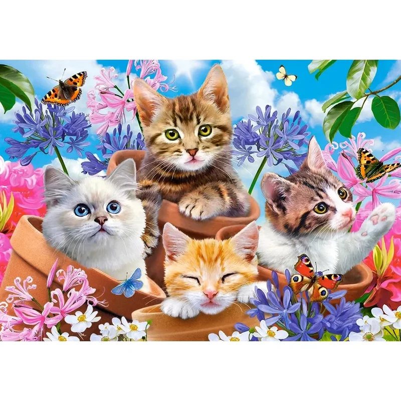 Castorland 500-Pieces Kittens With Flowers Puzzle