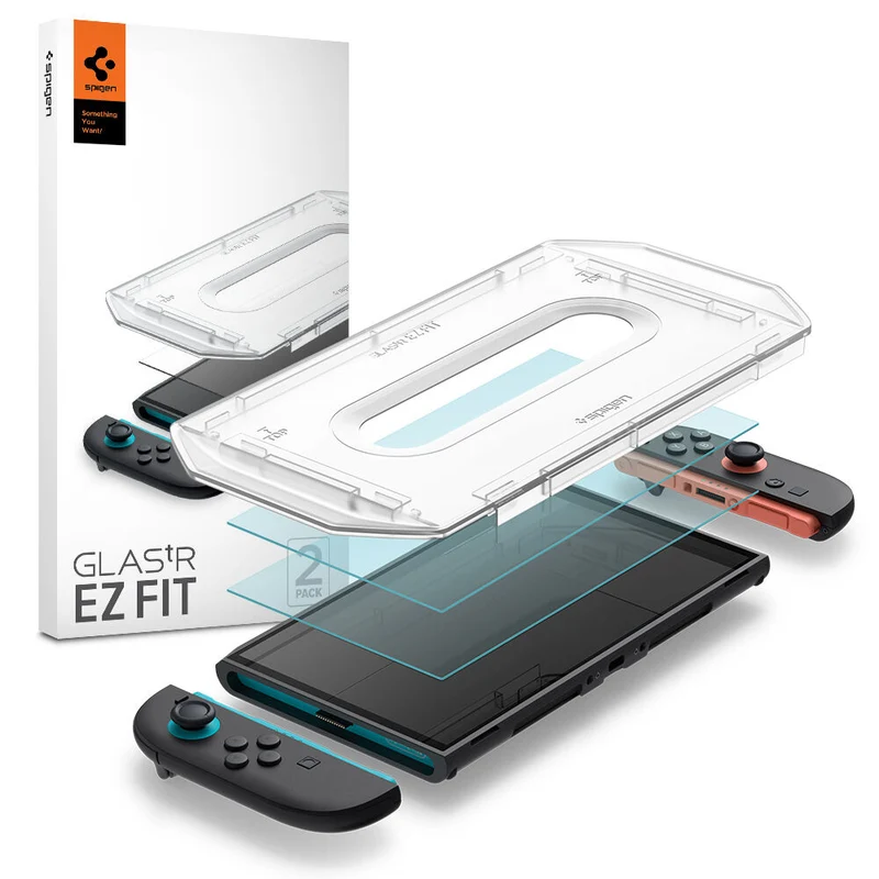 Spigen Nintendo Nintendo Switch 2 GLAS.tR EZ Fit 2PCS Video Game Accessories - Clear