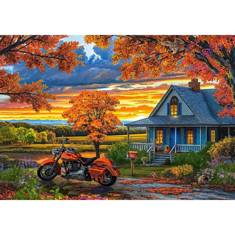 Castorland 500-Pieces Autumn Ride Puzzle