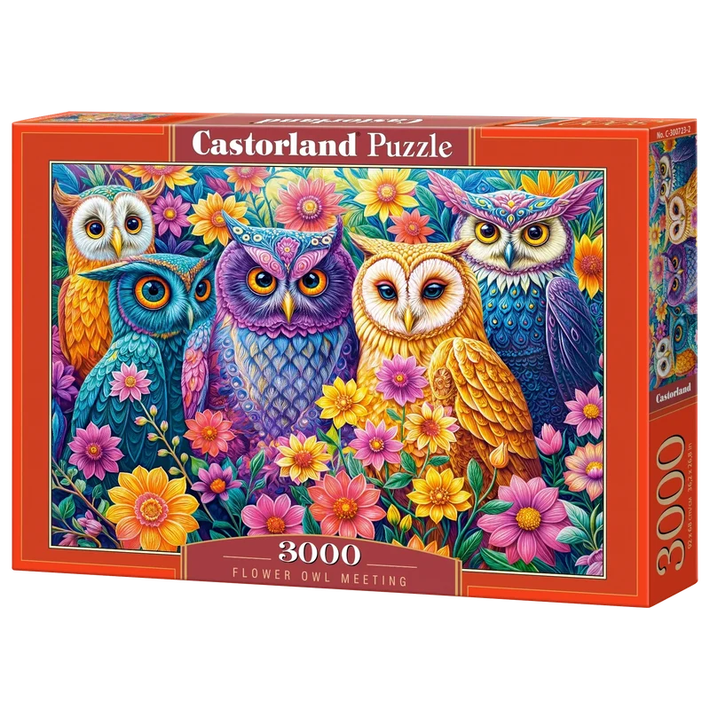 Castorland 3000-Pieces Flower Owl Meeting Puzzle